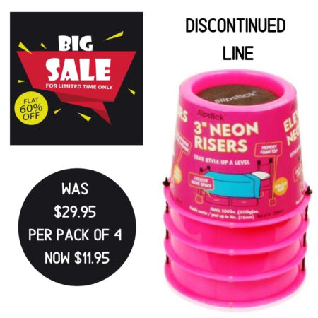 3inch _ 75mm Neon Pink Bed Risers Sale