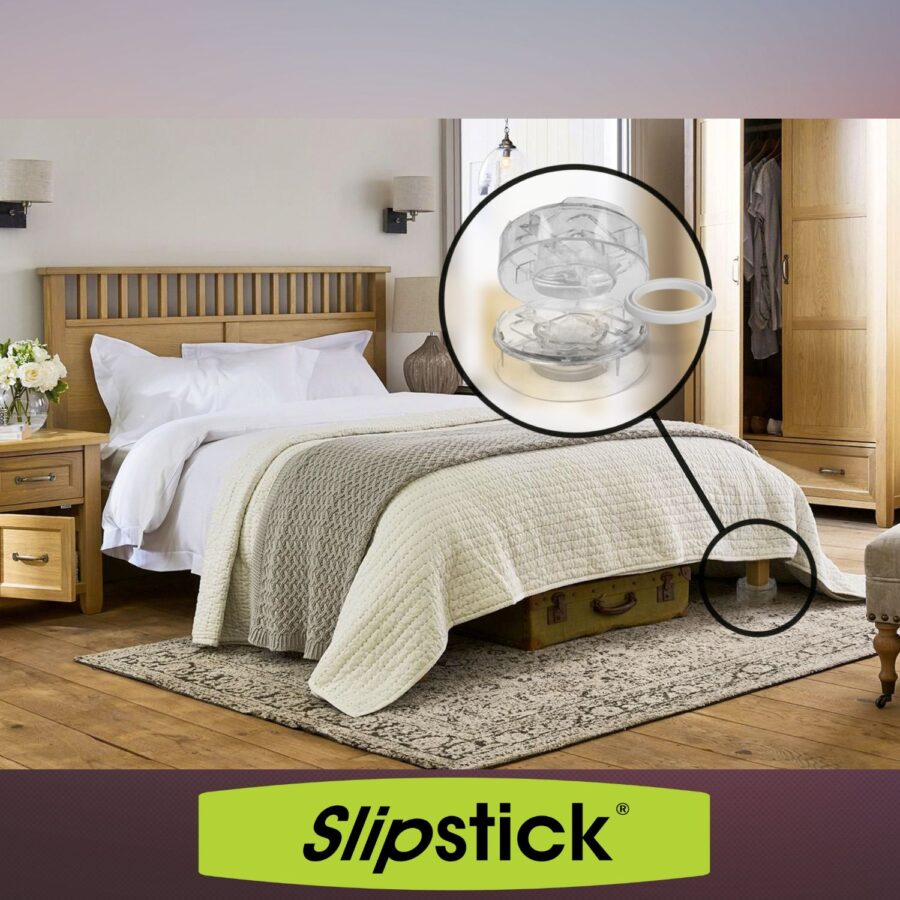 Slipstick CB658 Stackable Furniture & Bed Risers Clear 1G